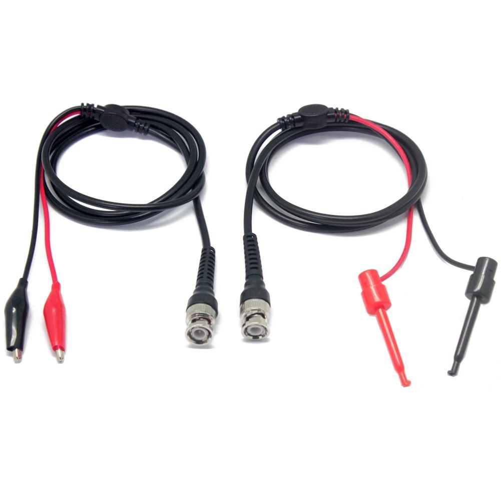Aidetek Test Clips (Red+Black) to BNC Male And BNC an Alligator Test Clip P1030