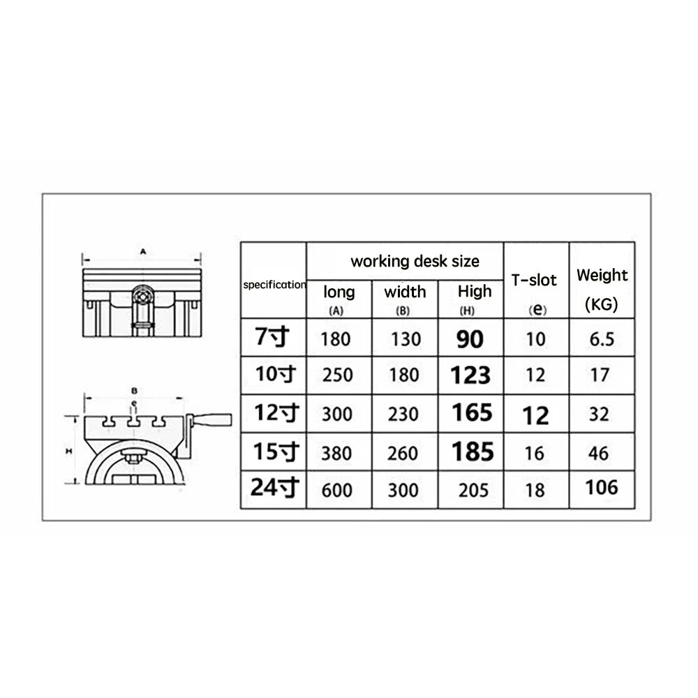 JY-10 10 Inch Angle Working Table for Milling Machine Tilting Table