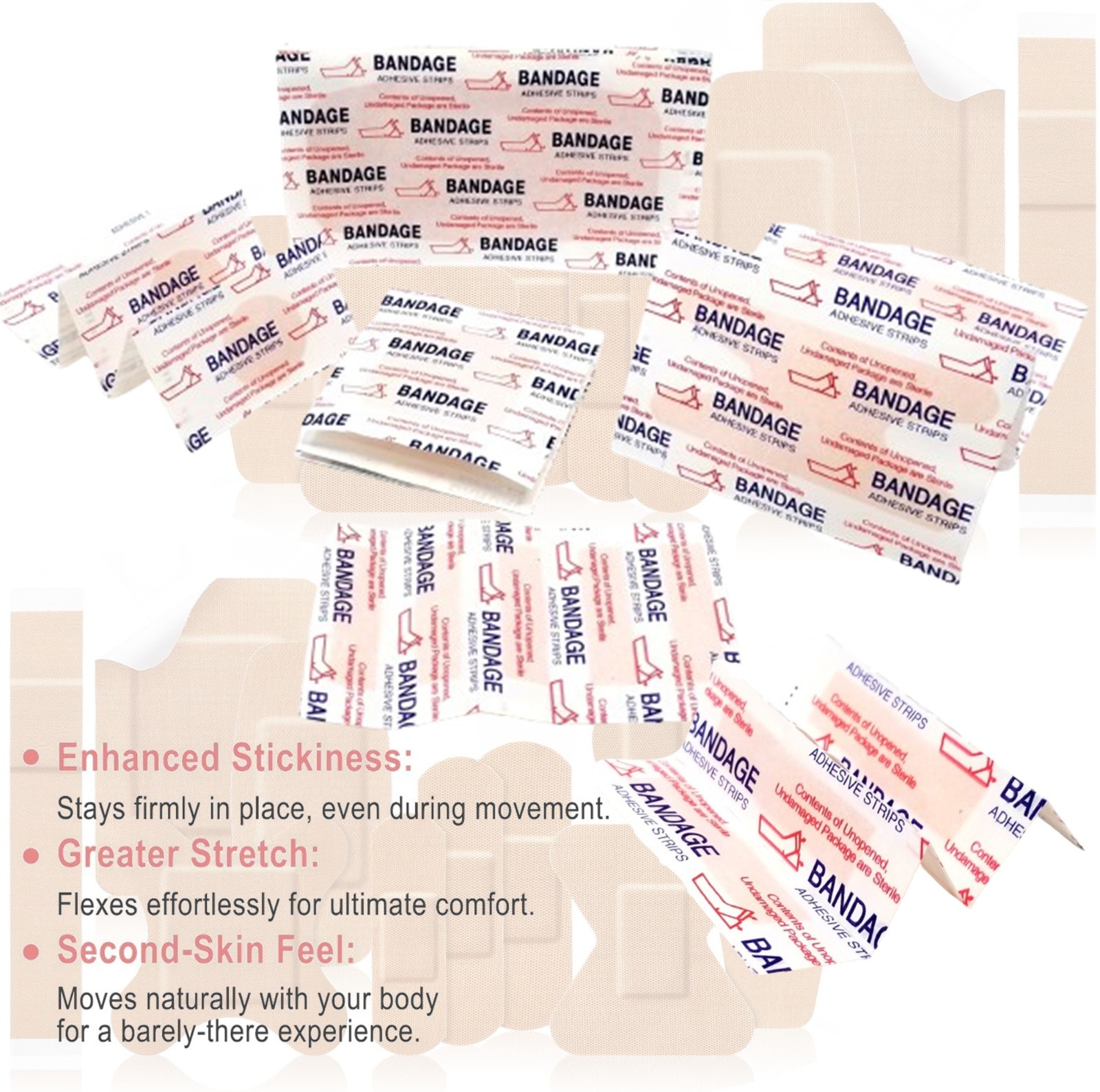 185 Piece Lot - Gauze Pads Refill for Emergency Survival School First Aid Kit