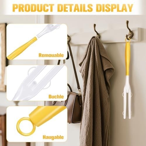 Replacement Dust Handle Sticks for Swiffer Duster Mop - 4 Pack, Yellow & White