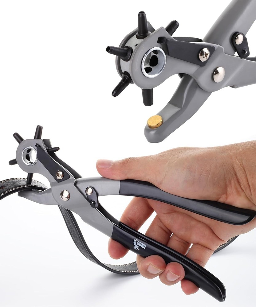Leather Hole Punch Tool - 6 Sizes for Crafting Precision & Versatility