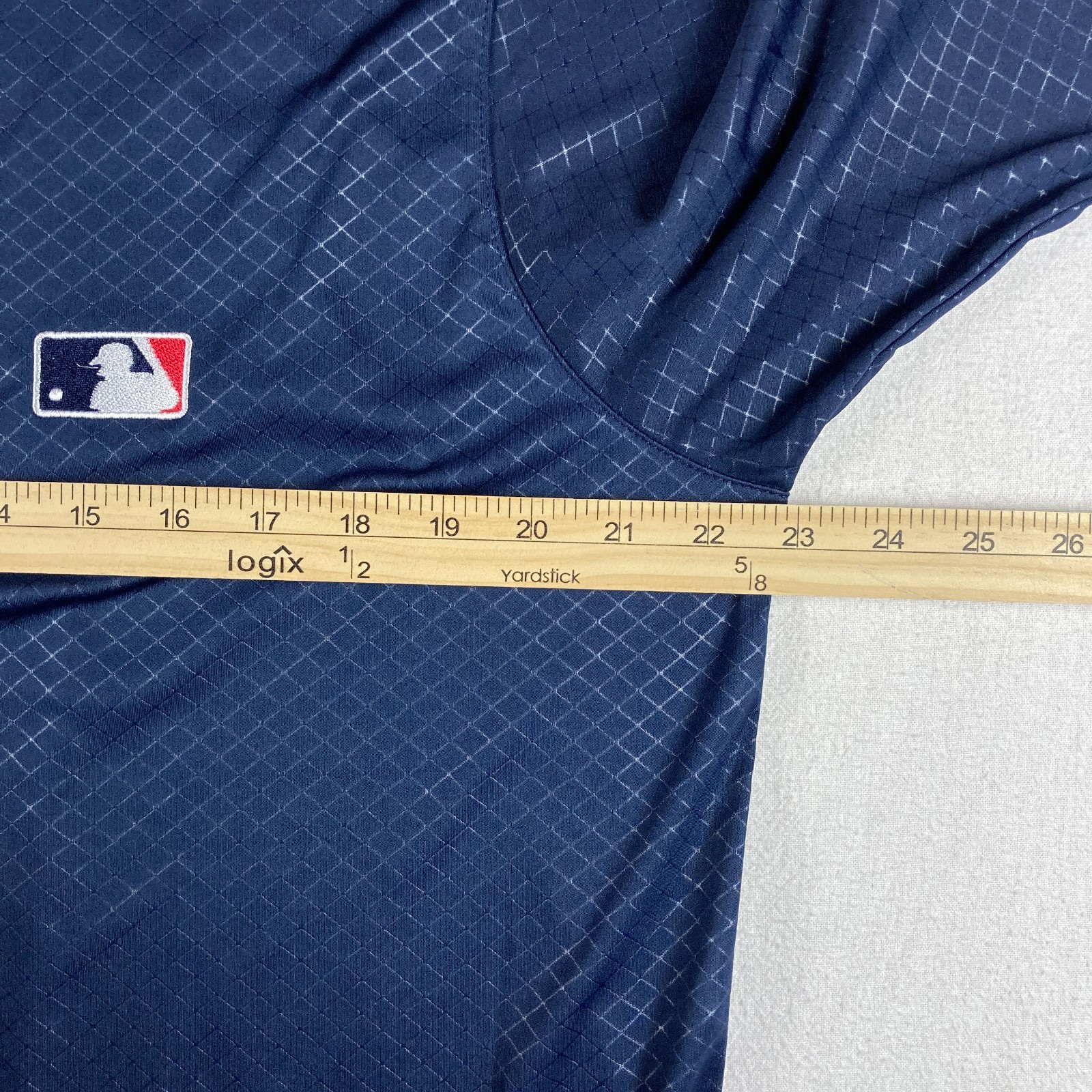 NEW Antigua Inspire MLB Golf Polo Mens Large Blue Navy Logo Diamond Stretch