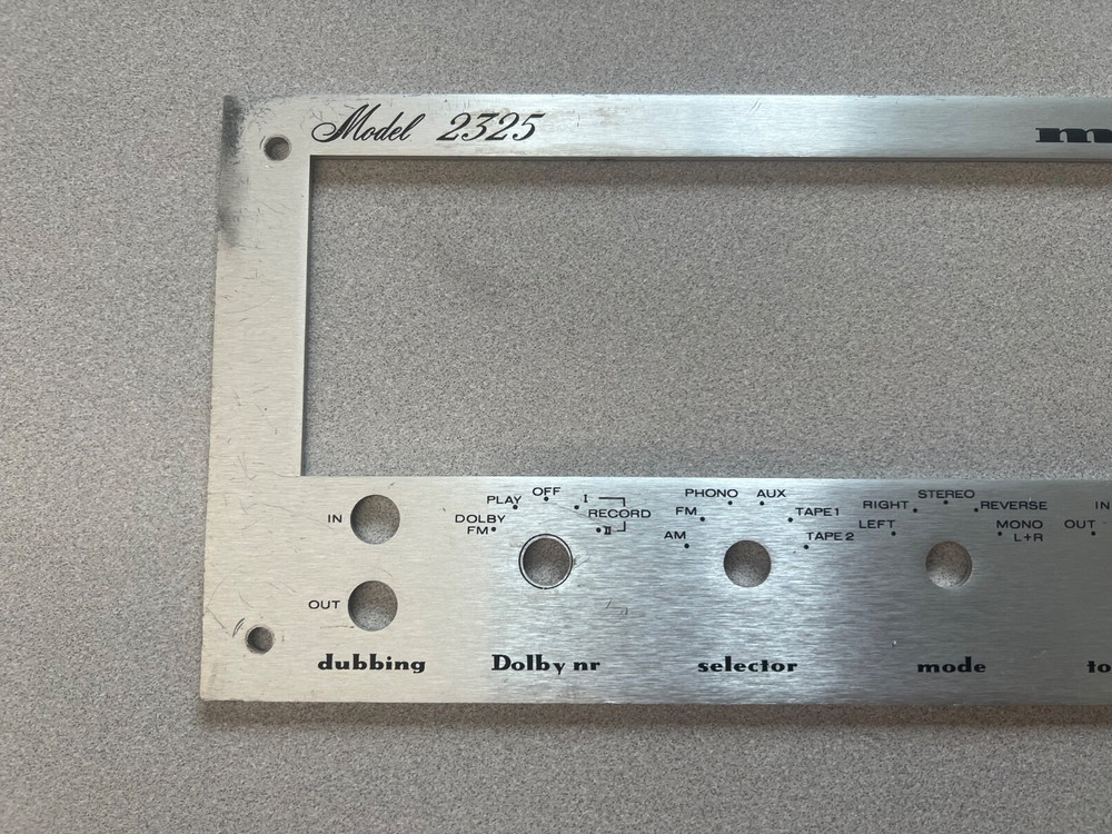 Original OEM Marantz 2325 Receiver Front Panel Faceplate