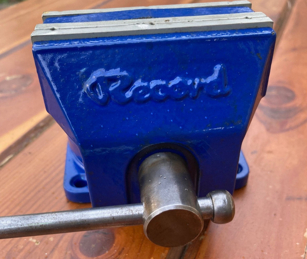 RECORD #2075B MULTI PURPOSE BENCH VISE-3 1/2" FACE JAWS-REVERSIBLE- ENGLAND-