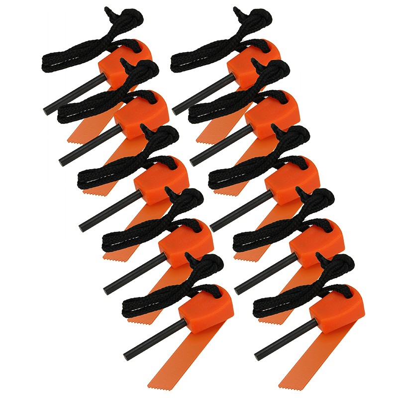 20PCS Camping mini Flint Stone Rod Fire Starter Lighter Magnesium Survival Tool