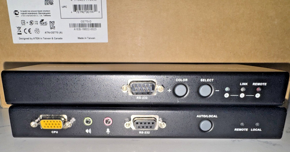 ATEN CE770L USB KVM Extender With Cables & Adapters