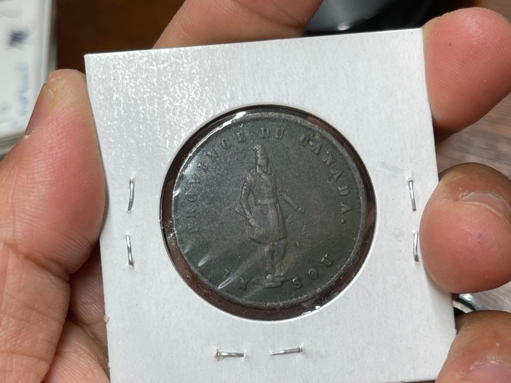 1852 Canada Half Cent Bank Token Coin