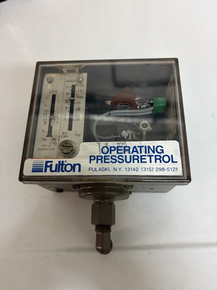 Fulton Operating Pressuretrol Pressure Switch Gray Industrial Control Device