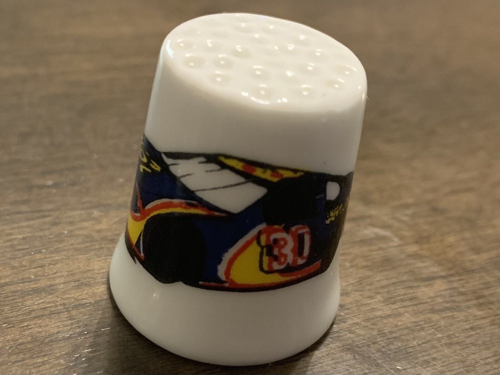 Race Car #30 Porcelain Thimble