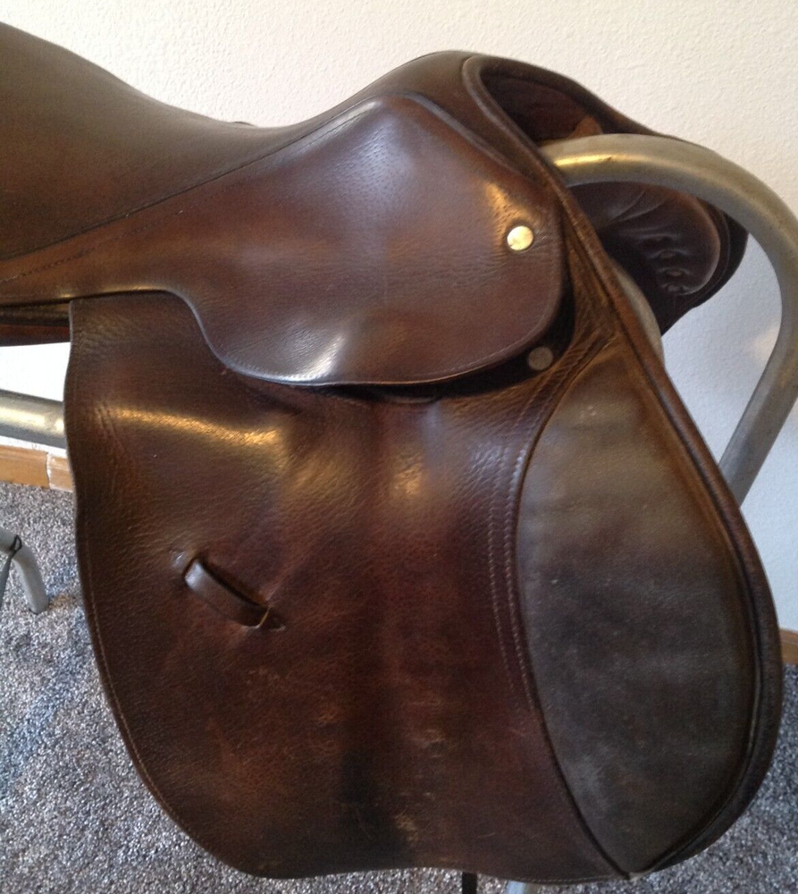 Brown 16 inch Jumping Saddle - Square Back