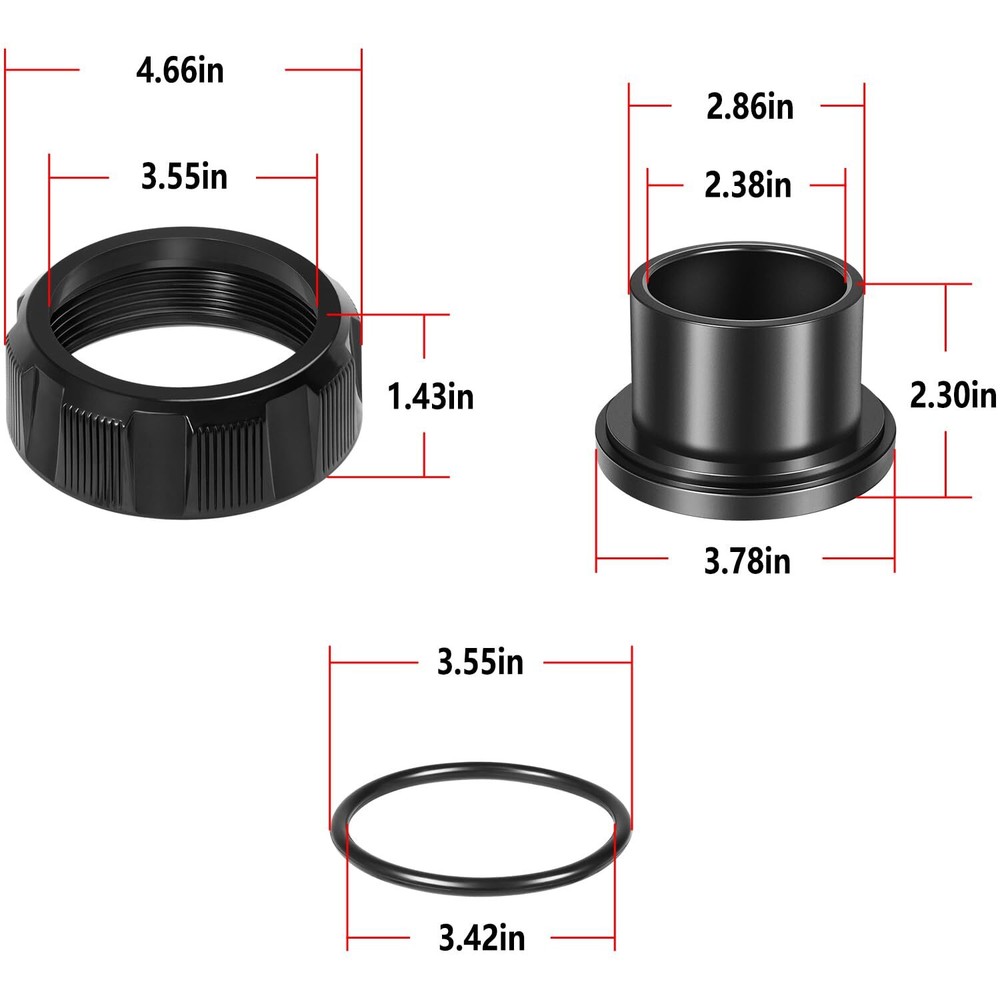 R0446101 Tail Section With O-ring And Coupling Nut for Zodiac Jandy Pumps 2-Pack