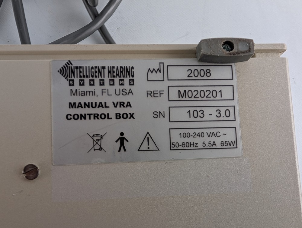 Intelligent Hearing Systems MVRA Manual VRA Control Box M020201 *untested*