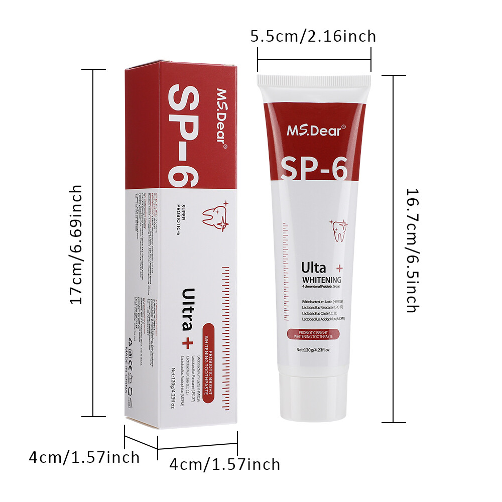 SP-6 Probiotic Toothpaste,Sp-6 Toothpaste Ultra Whitening Quick White Toothpaste