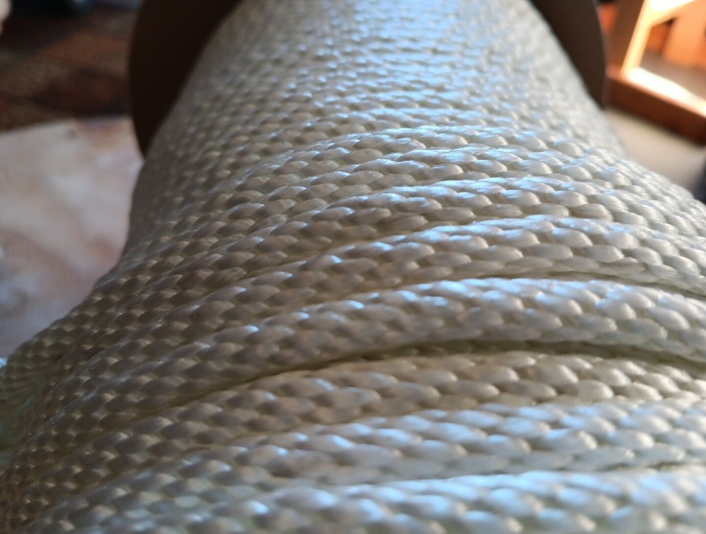 5/16” x 395 ft. Solid Braid Nylon Rope. White. Made in USA