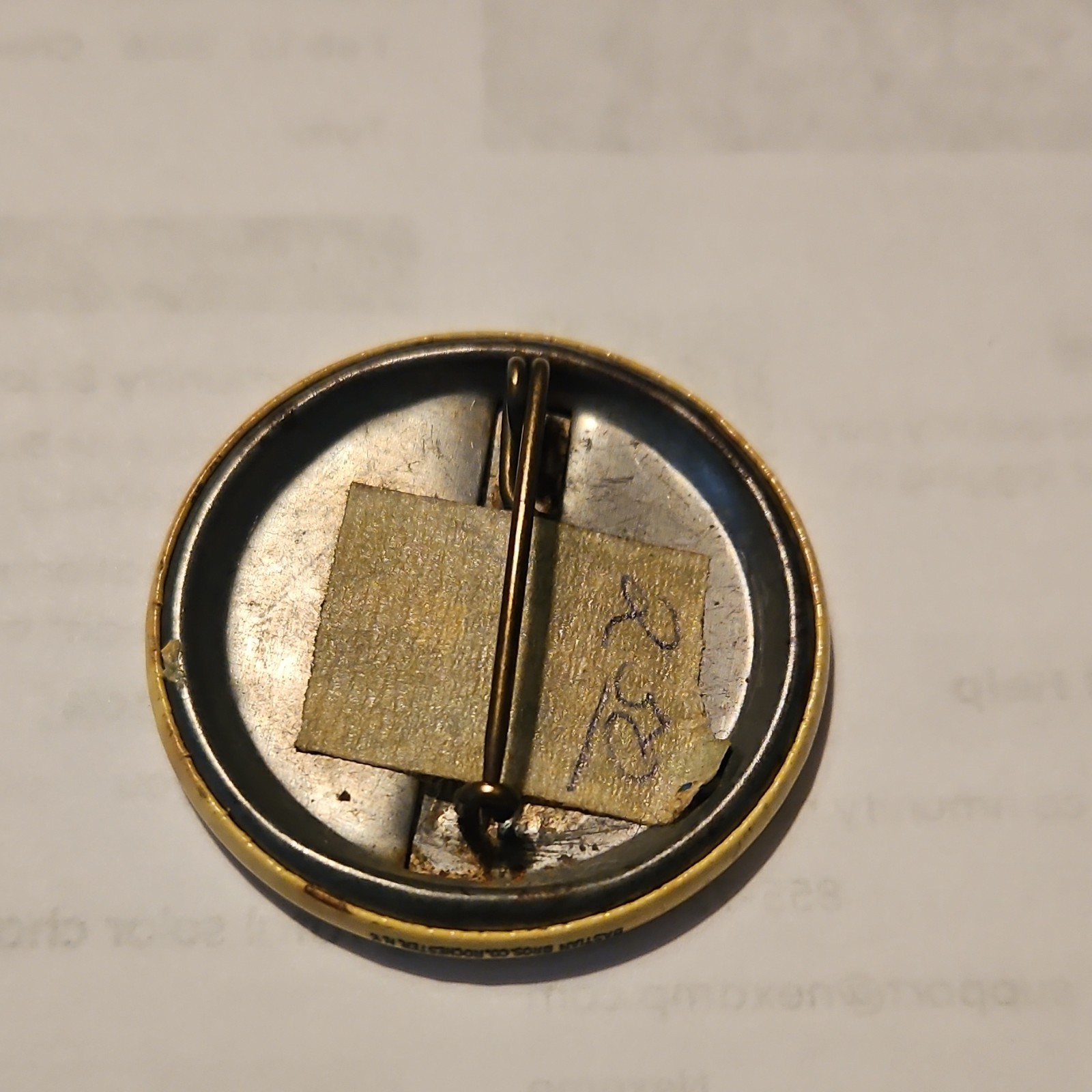 1941 New York Citizen Resident Hunting & Fishing License Pinback Vintage