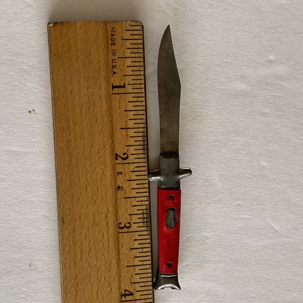 Miniature Dagger Sword Knife Red Handle Japan