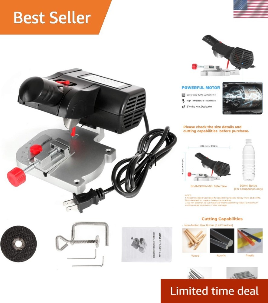 Mini Miter Saw - 9in Electric Table Saw for Precision DIY Projects
