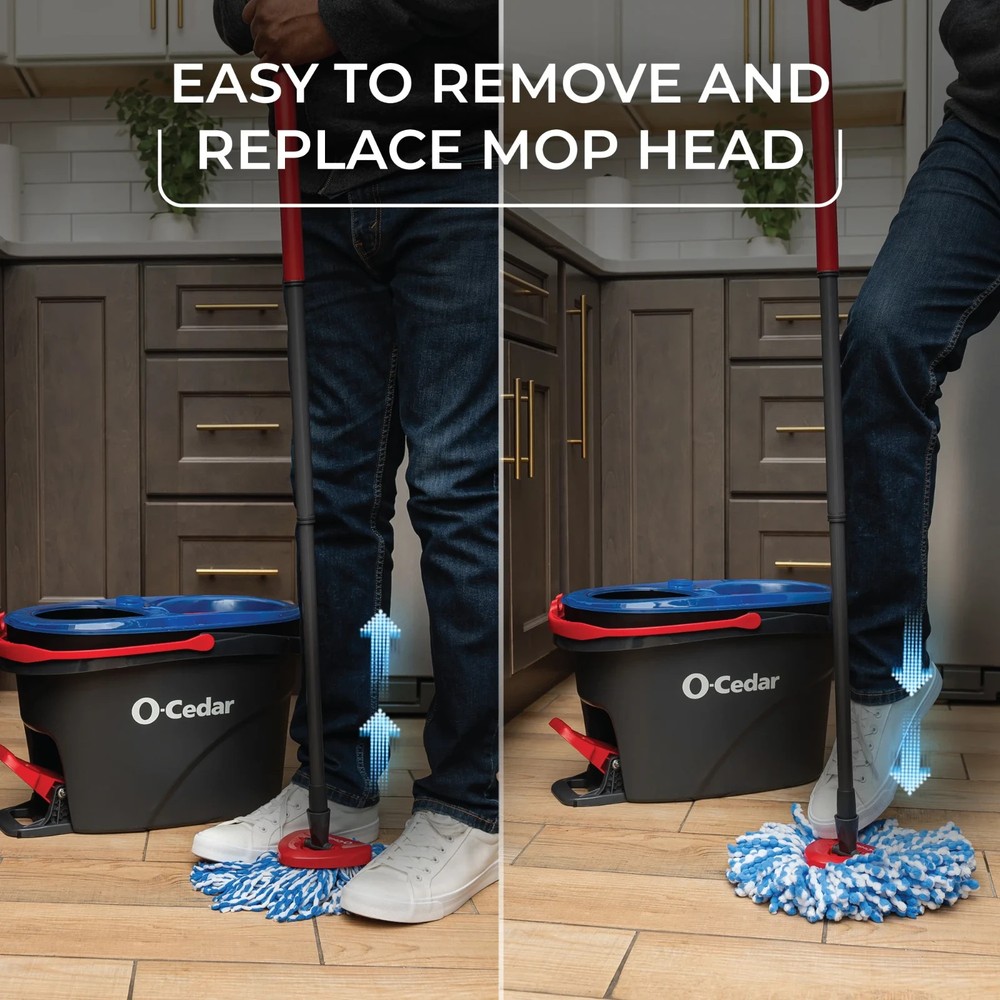 O-Cedar RinseClean Spin Mop With Bucket, Free shipping!!