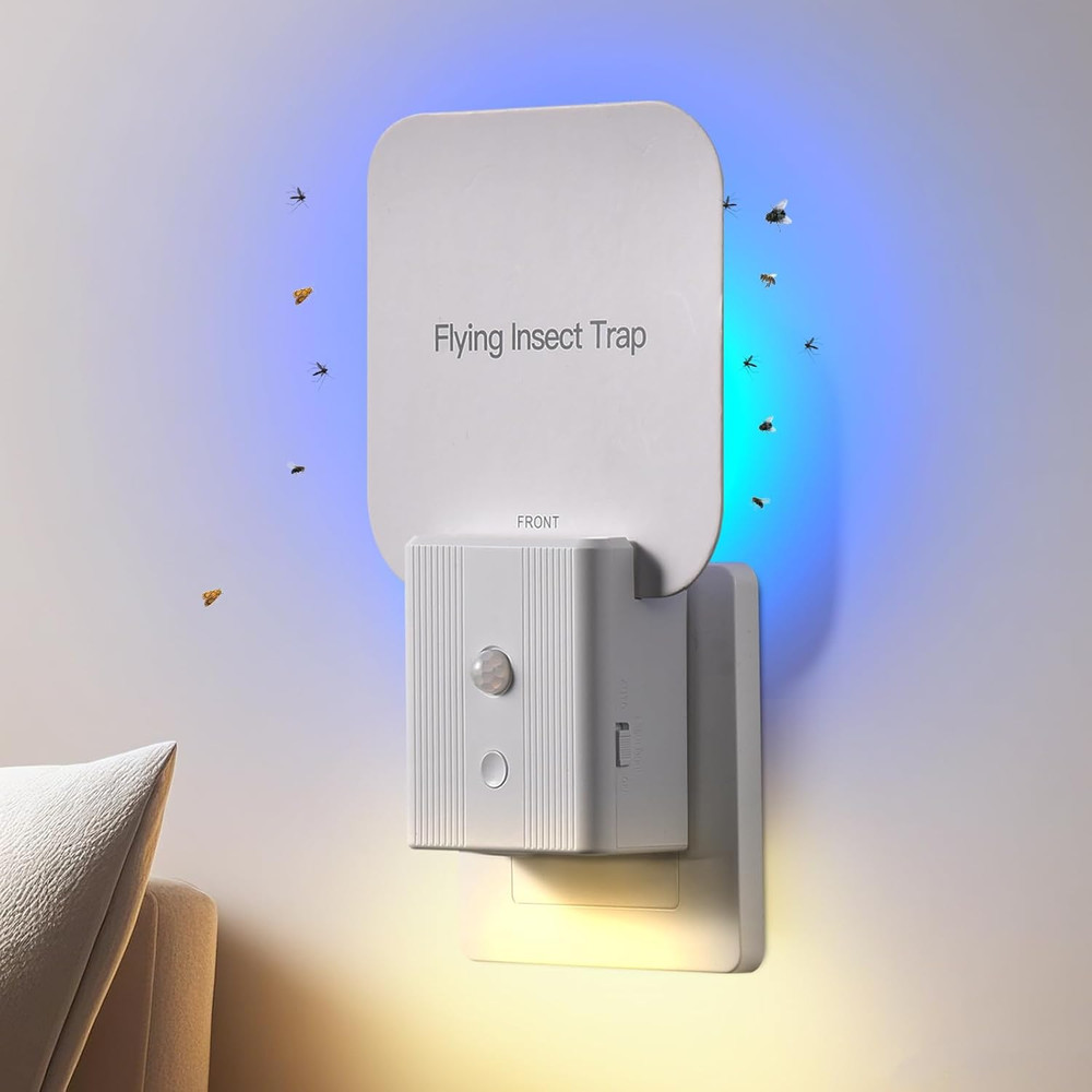Fruit Fly Trap for Indoor Use Plug-In with Auto Night Light