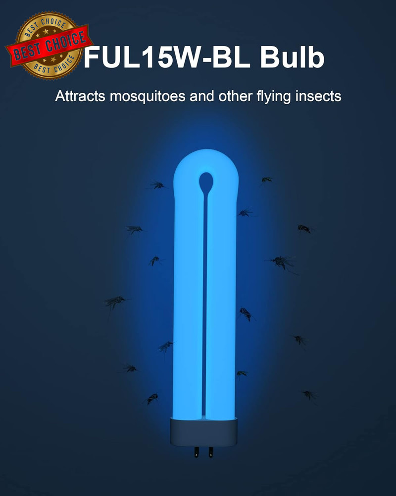 Bug Zapper Light Bulb Replacement for 15W Bug Zapper with 4-Pin Base, Ful 15W-BL