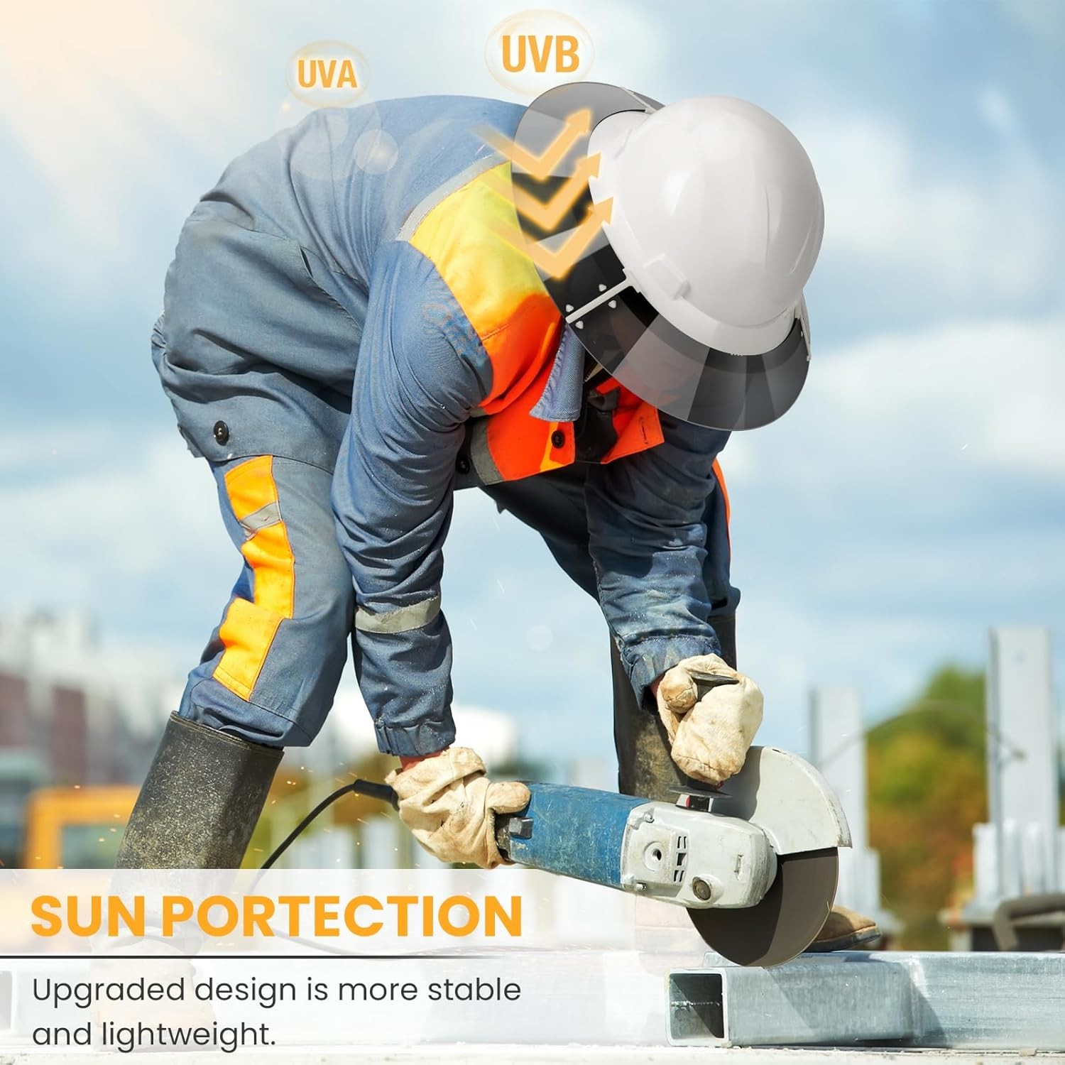 Hard Hat Sun Shade Visor Compatible with LANON full brim hard hat