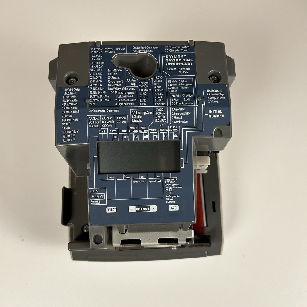 Icon Time Systems SP-250 Electronic Time and Date Stamp Recorder (Missing Key)