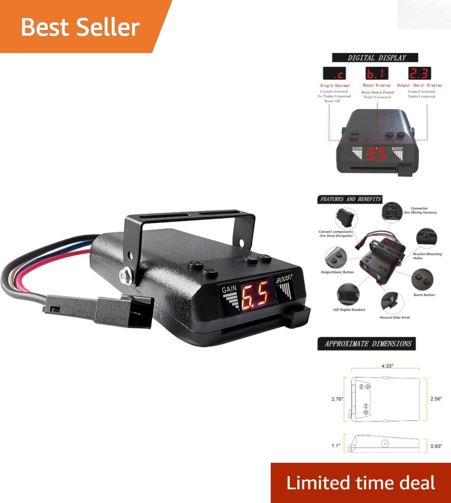 Compact Electric Brake Control with Adjustable Power for Safe Towing Experience