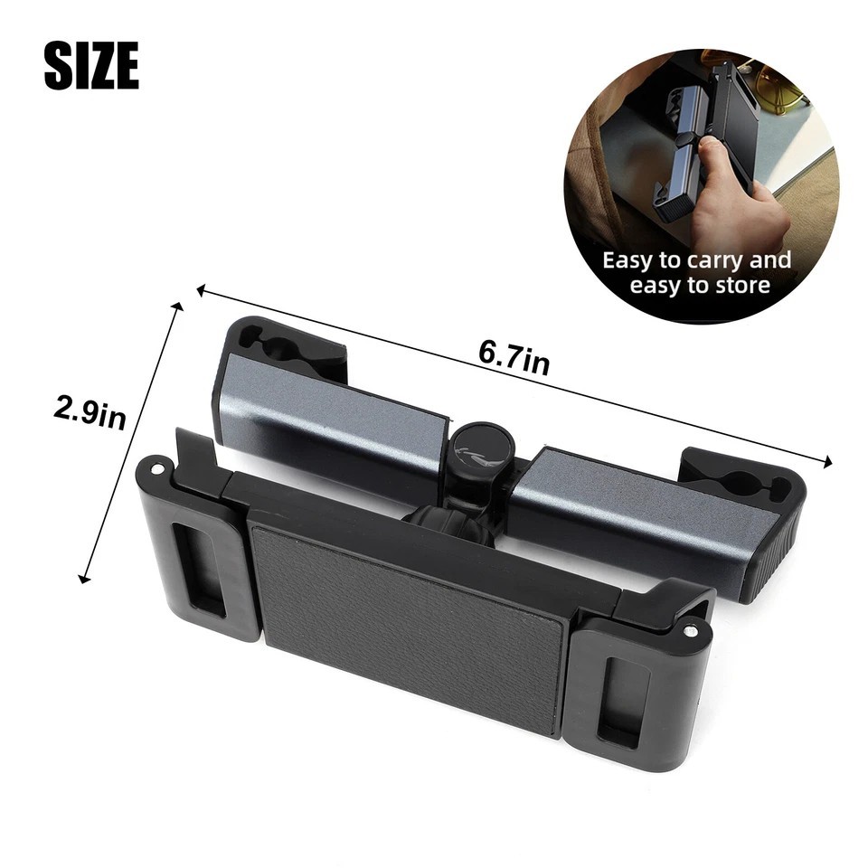 360° For iPad Phone Samsung 4.7-12.9" Car Back Seat Headrest Mount Tablet Holder