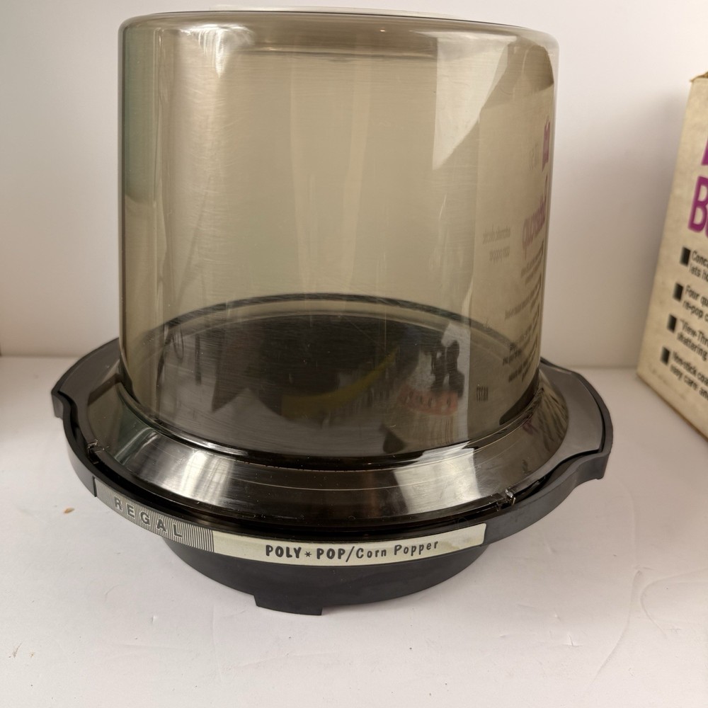 Vtg Regal Poly Pop Buttercup Automatic Electric Corn Popper Popcorn Maker K6727
