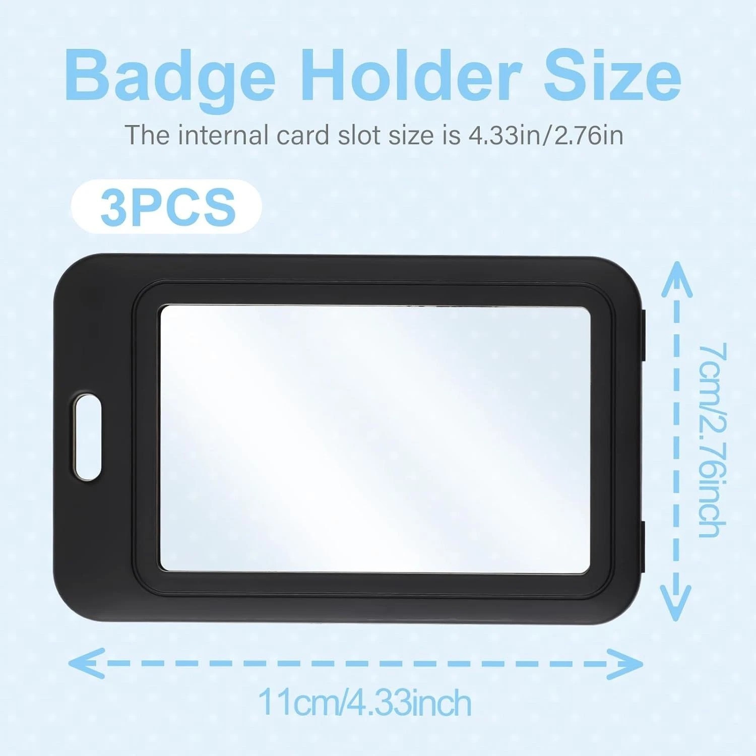 3 Pack ID Badge Holder with Plastic Clip, Double-Sided Clear Vertical Badge.....