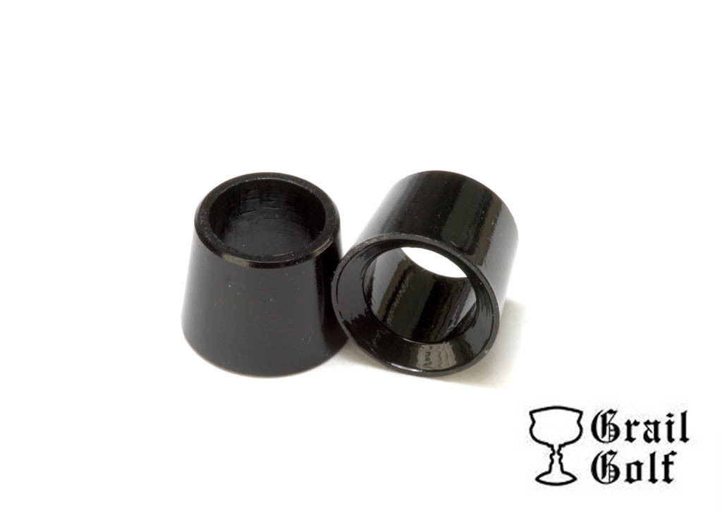 GRAIL GOLF NEW PREMIUM BLACK WOOD FERRULES .335 .394" .500OD TOUR QUALITY LOT