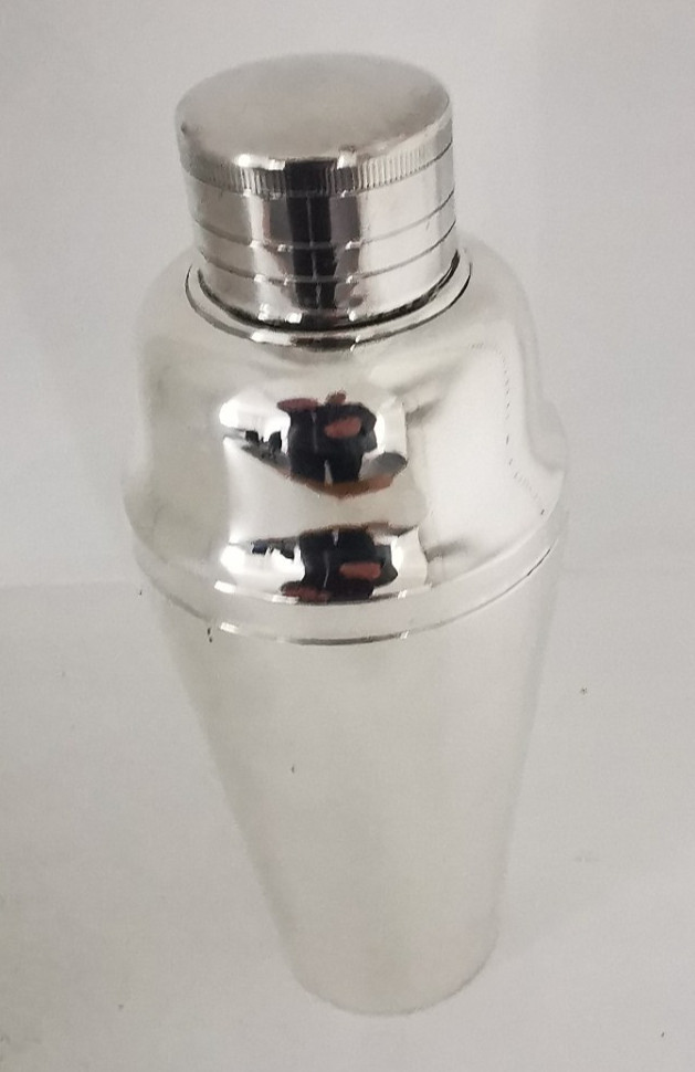 Fine Antique Solid Silver 3pc Cocktail Shaker - Mauser C.1899.