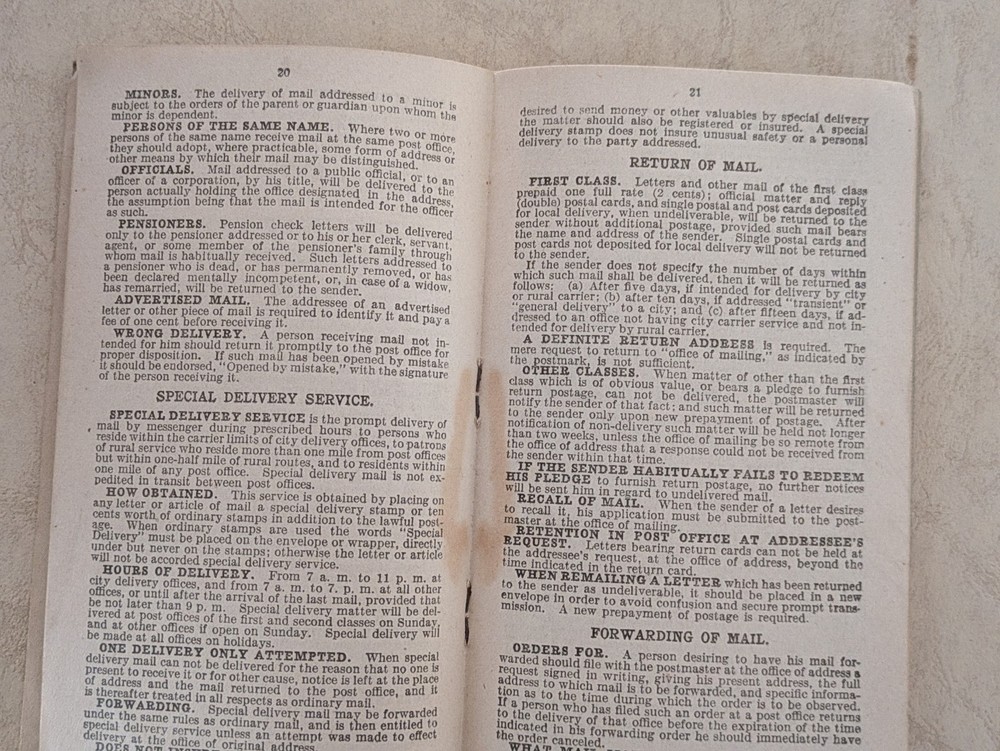 Postal Information ( July, 1914 ) 7th Edition - POST OFFICE DEPARTMENT USA