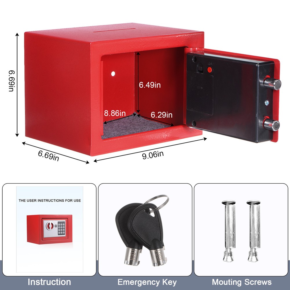 Small Safe Box Digital Electronic Security Safe Box with Keypad for Home