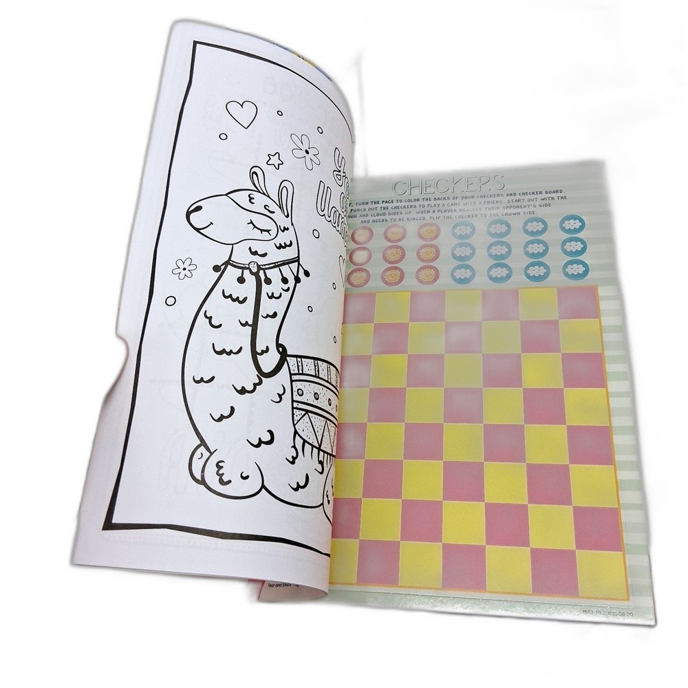 Llama Coloring & Activity Book-Punch Out Projects