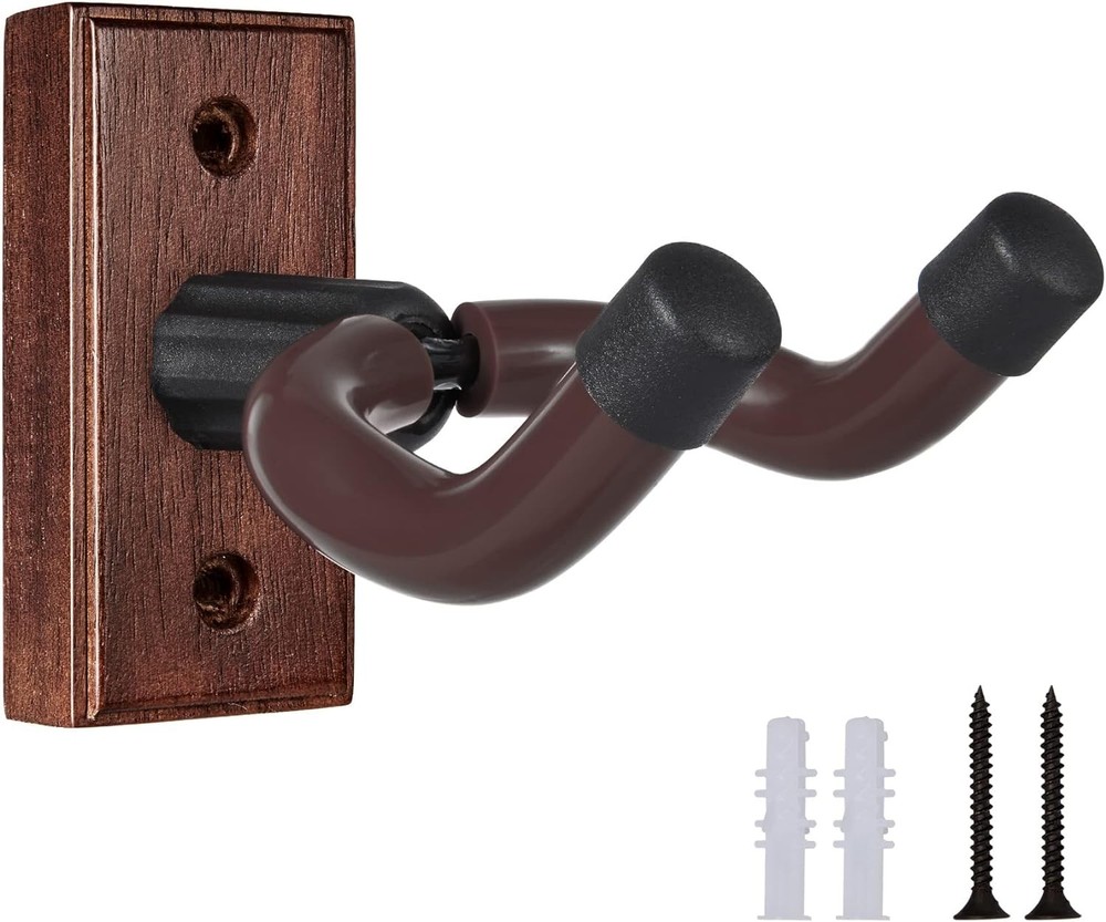 Guitar Wall Mount Hanger Solid Wood 1 pack hanger, 1 Pack hanger
