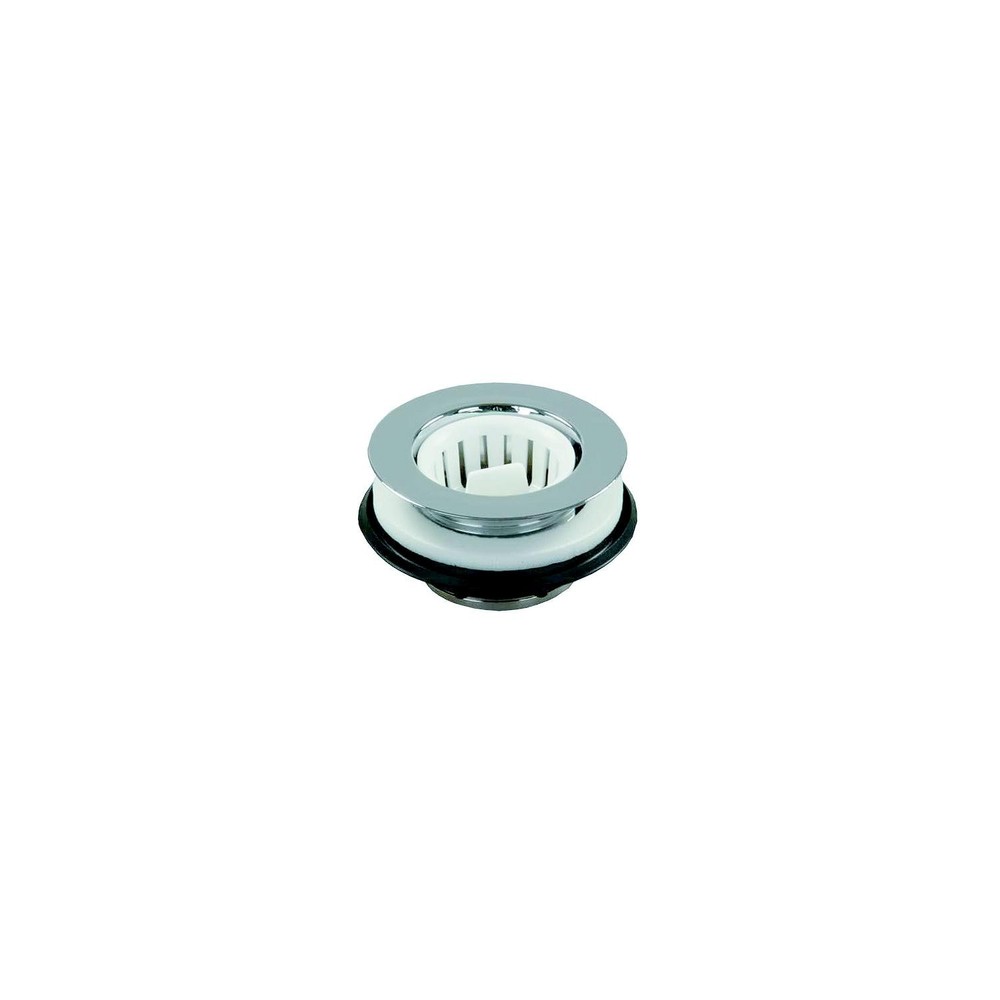 JR Products 95015 Strainer w/Threaded Basket, White