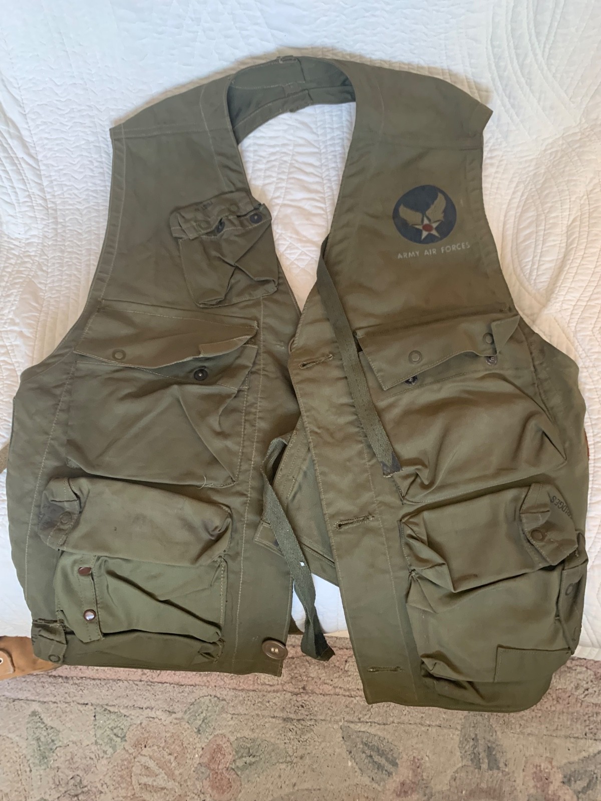 US Army Air Forces WWII Type C-1 Emergency Sustenance Vest w/ Holster