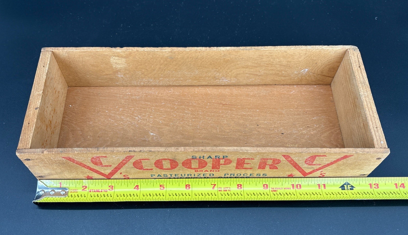 Vintage Cooper Sharp Cheese Box Pope & Sons Phila Pa. Wooden Advertising