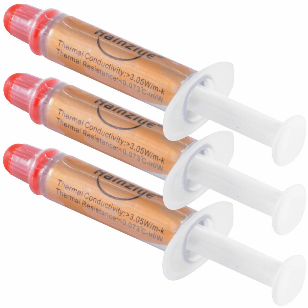 3pcs High Performance Gold Thermal Grease CPU Heatsink Compound Paste Syringe