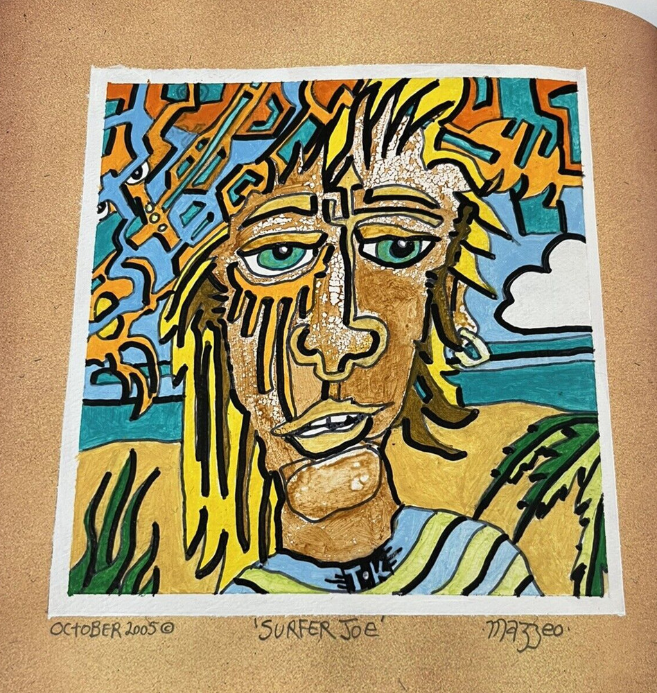 5x Original paintings by Mazzeo ~ GREENDALE ~  Signed by Neil Young & Mazzeo