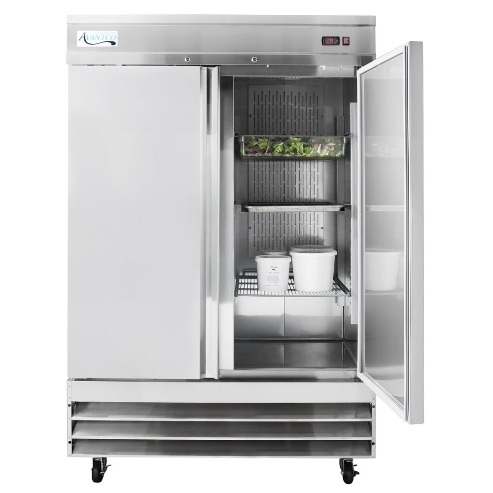 54" Stainless Steel Solid Door Reach-In Refrigerator