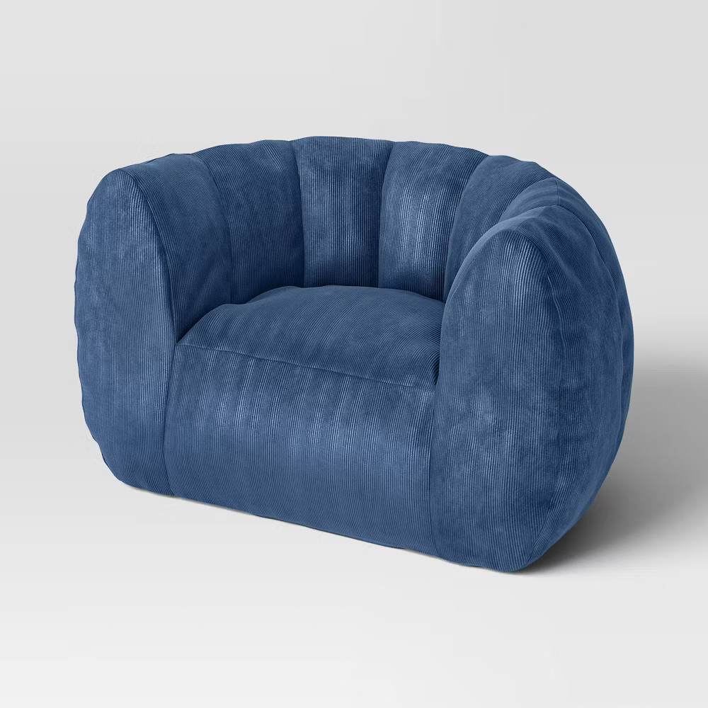 Corduroy Club Chair Navy - Pillowfort