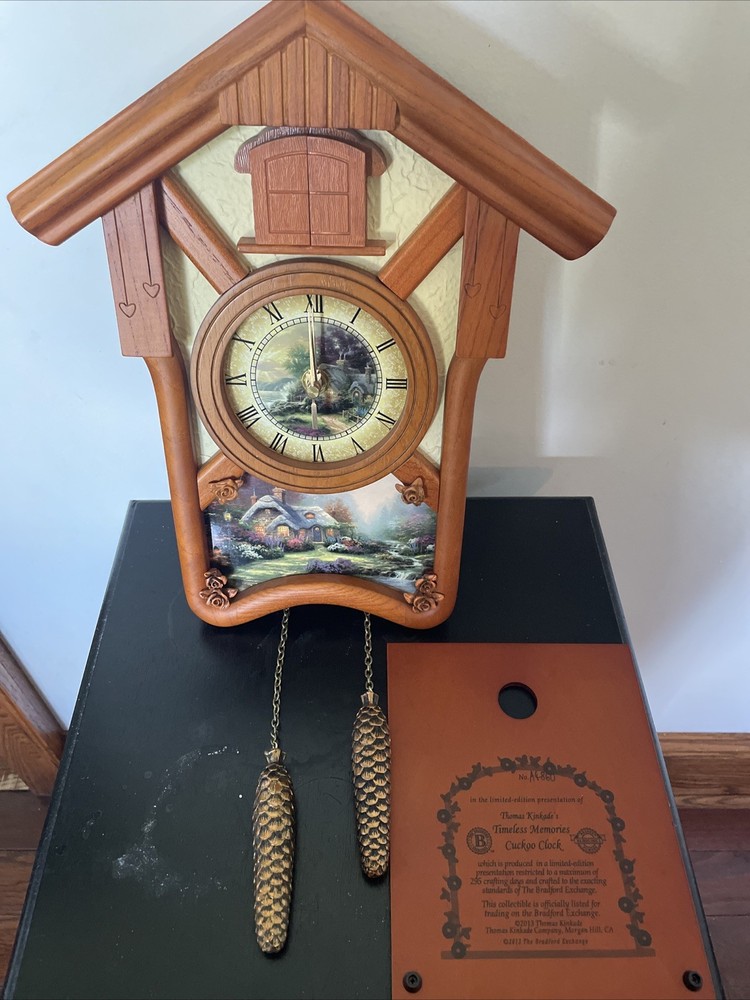 Thomas Kinkade Timeless Memories Cuckoo Clock 87860 2007 Untested
