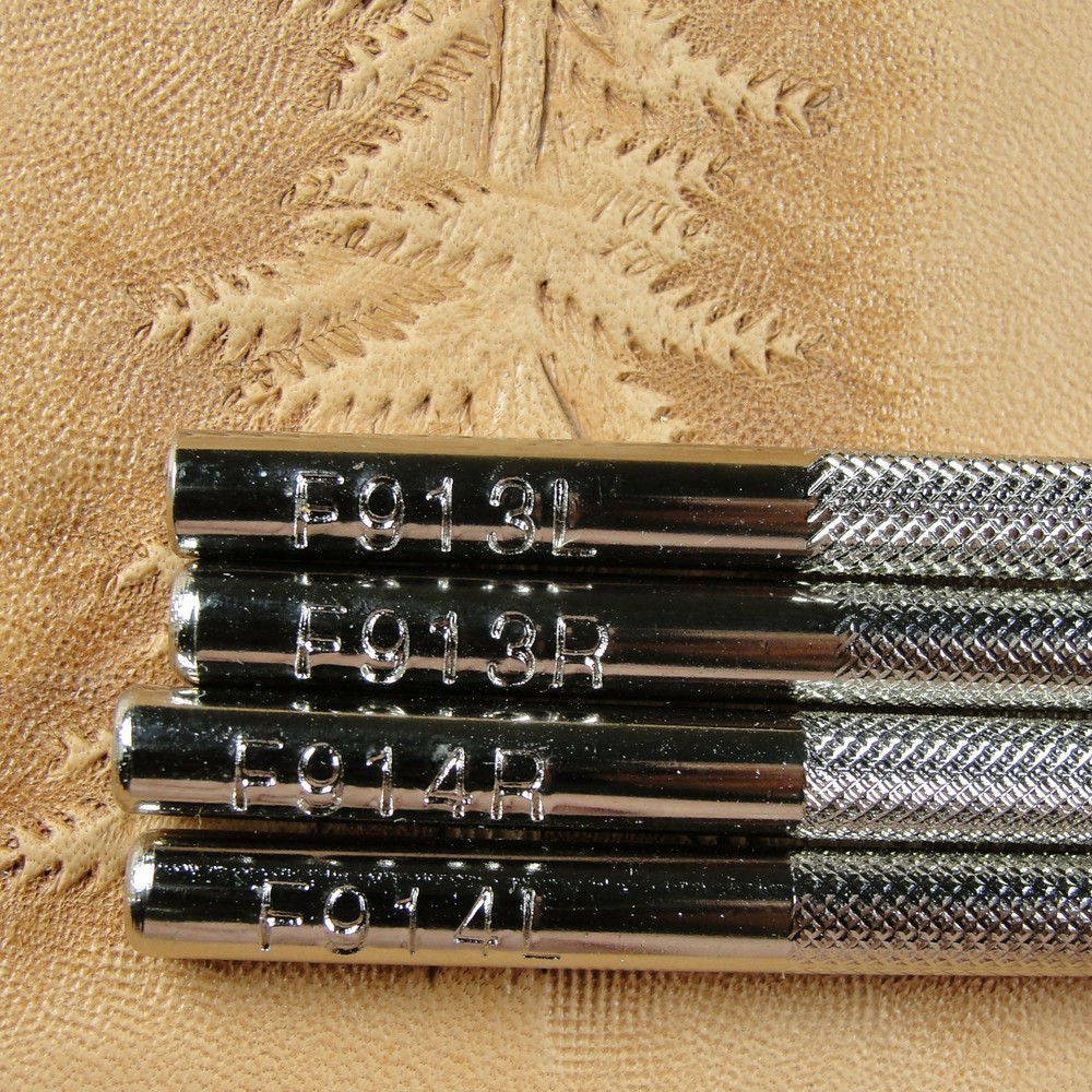 Leather Stamping Tools - 4-Piece Pine Tree Figure Carving Stamp Set