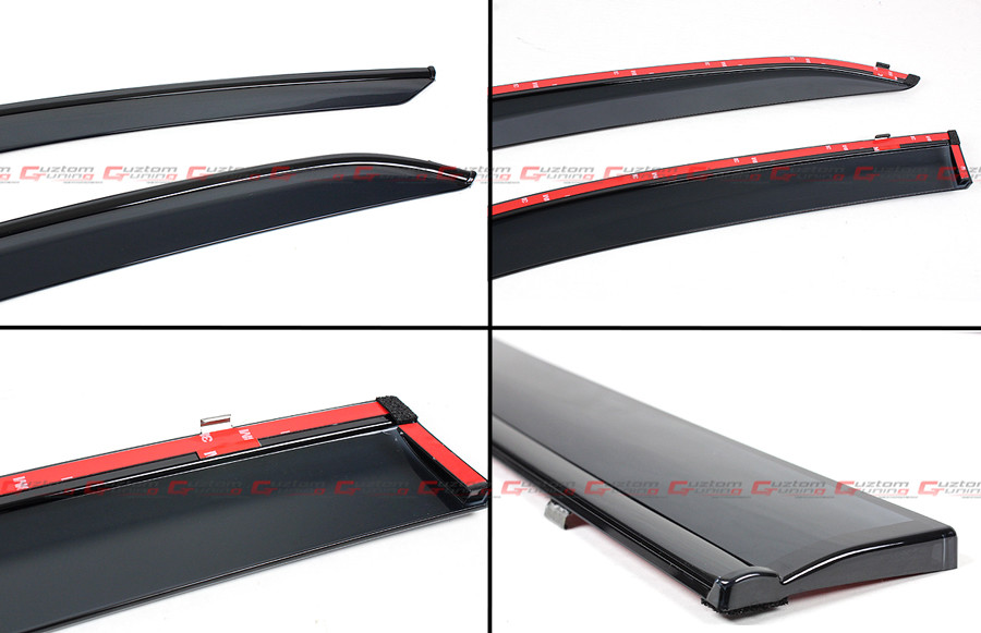 FOR 2018-2023 TOYOTA CAMRY CLIP-ON BLACK TRIM WINDOW VISOR RAIN GUARD DEFLECTOR