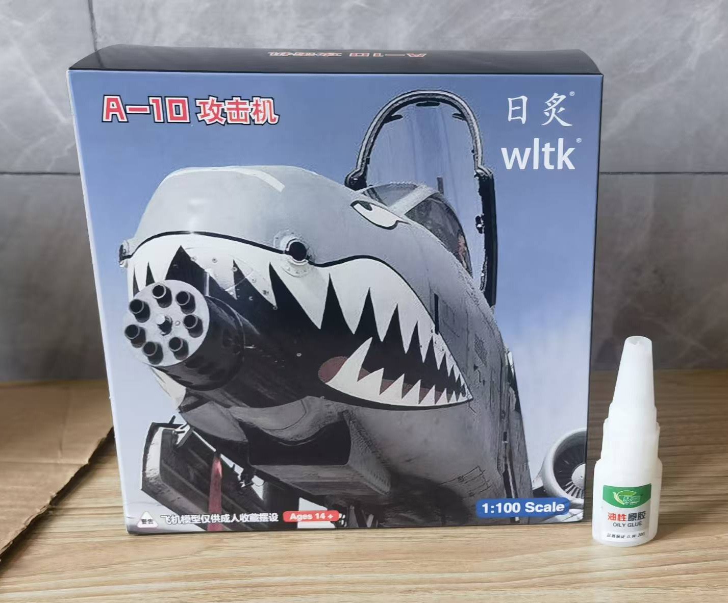 Wltk USAF A-10A Thunderbolt II Attack Plane Shark Painting 1/100 Diecast Model