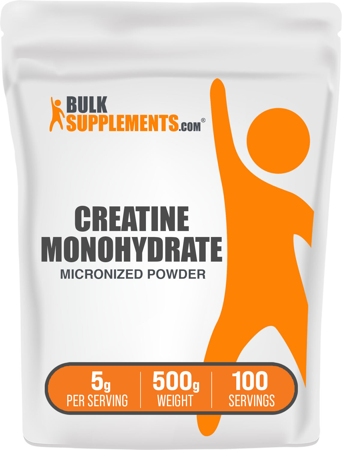 BulkSupplements Creatine Monohydrate (Micronized) Powder - 5g Per Serving