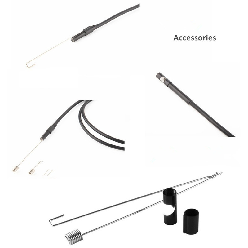 6 LED 7mm Endoscope Waterproof Inspection Borescope Camera 5M Cable For Android