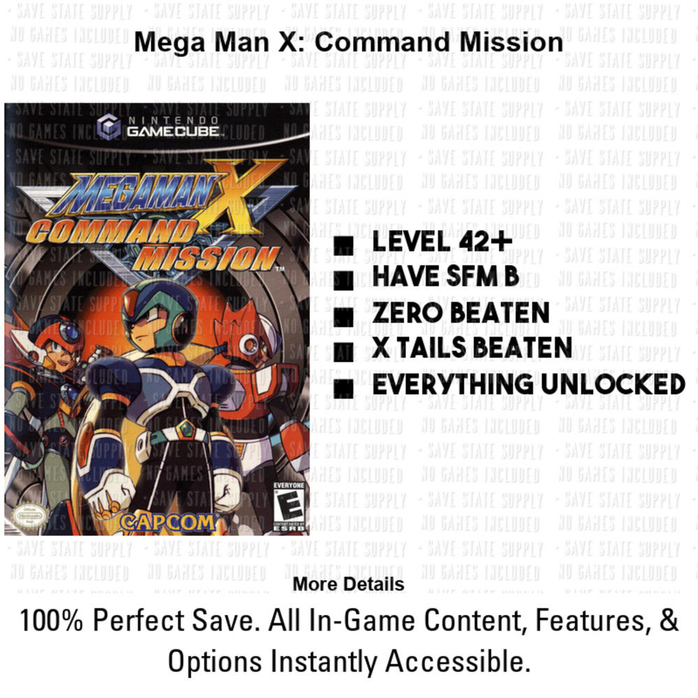 Mega Man Network Transmission X Collection Command Mission Gamecube Memory Card